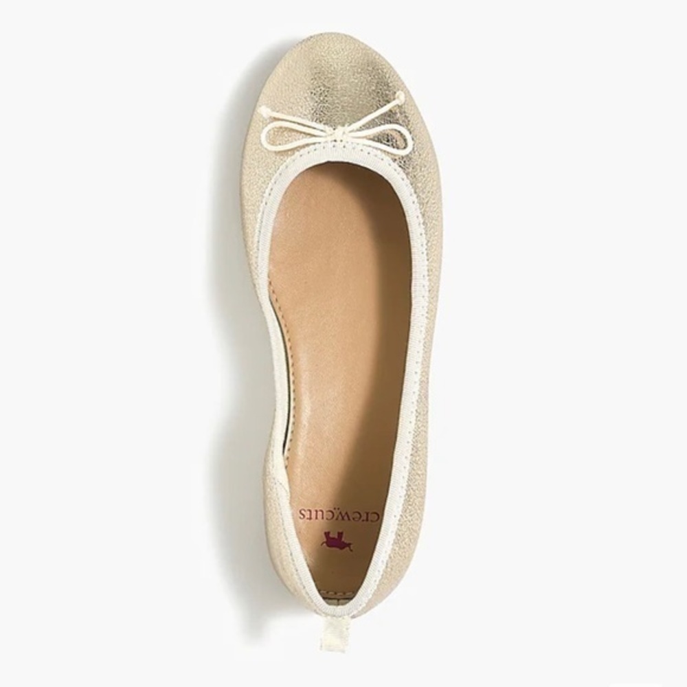 J. Crew Factory Gold Kids Ballet Flats